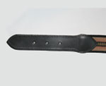 Devanet leather tab end for web belt